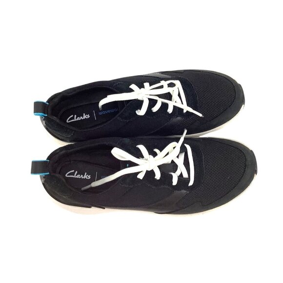 Clarks Wavewalk Womens Athletic Sneakers Black & White Size 7.5 - Picture 2 of 9
